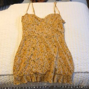 Revolve - Super Down yellow floral mini dress